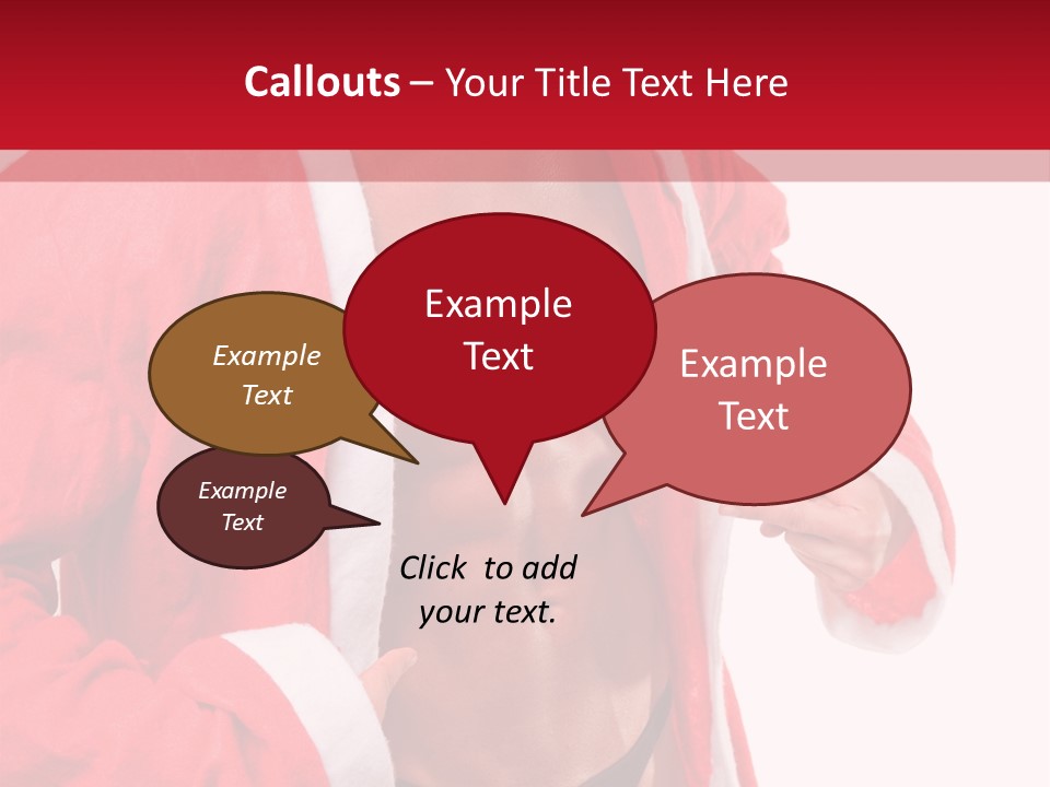 White Fit Claus PowerPoint Template