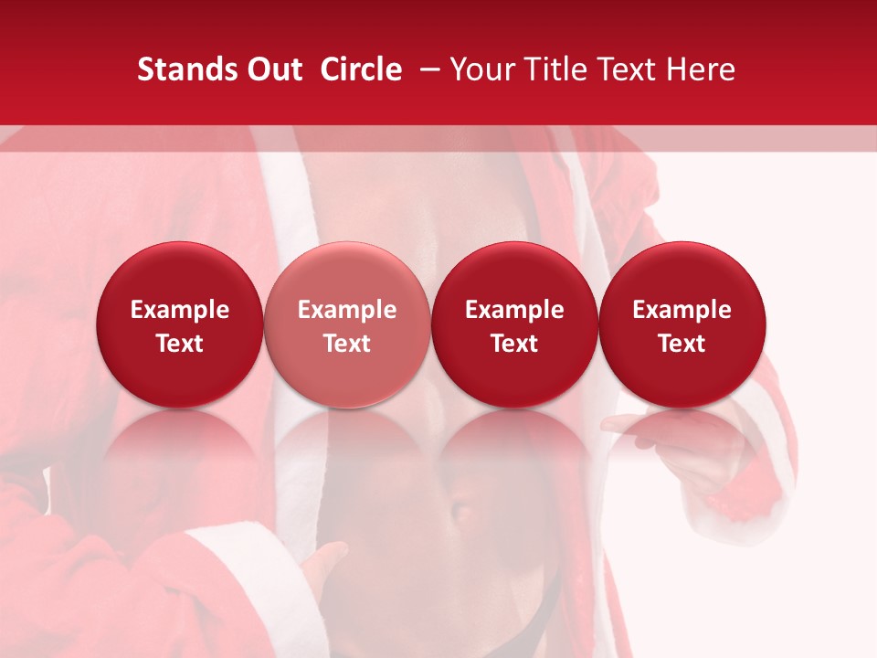 White Fit Claus PowerPoint Template