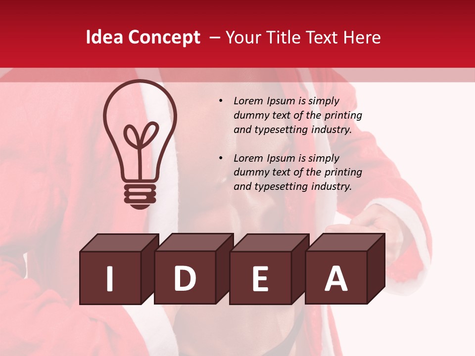 White Fit Claus PowerPoint Template