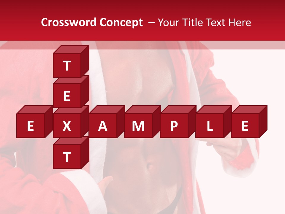 White Fit Claus PowerPoint Template