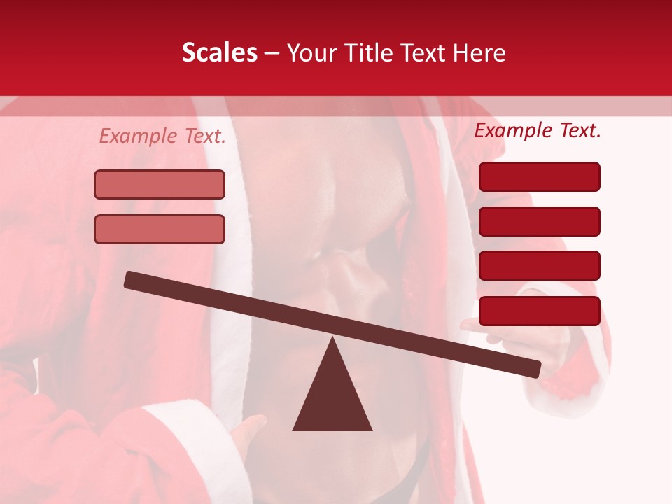 White Fit Claus PowerPoint Template