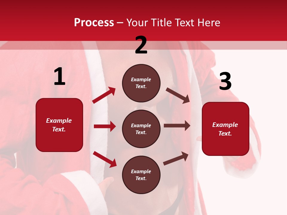 White Fit Claus PowerPoint Template