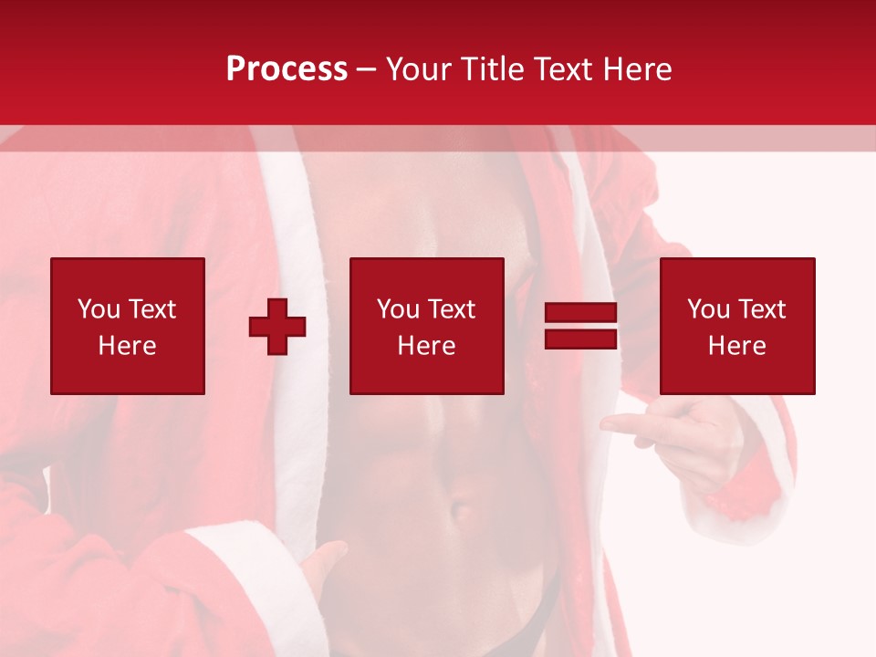 White Fit Claus PowerPoint Template