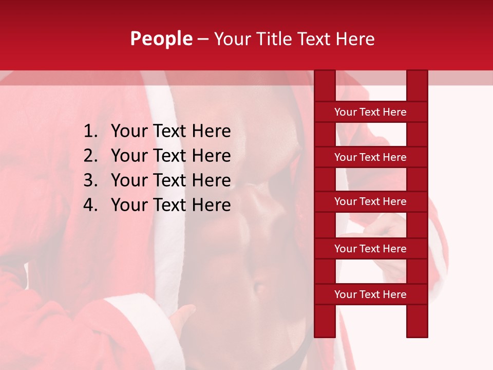 White Fit Claus PowerPoint Template