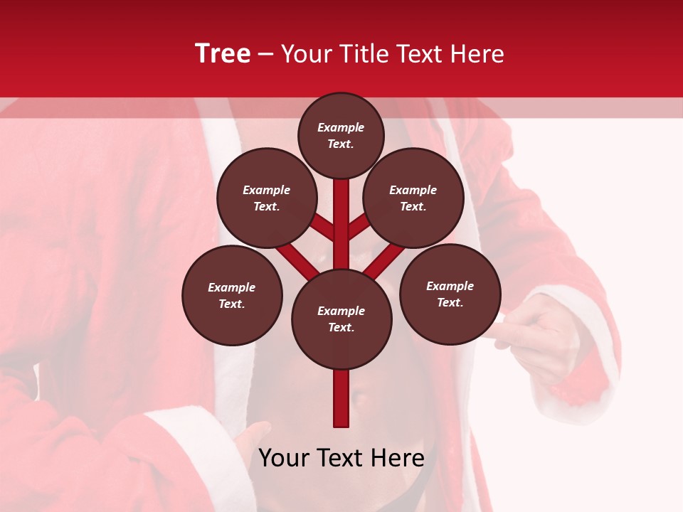 White Fit Claus PowerPoint Template