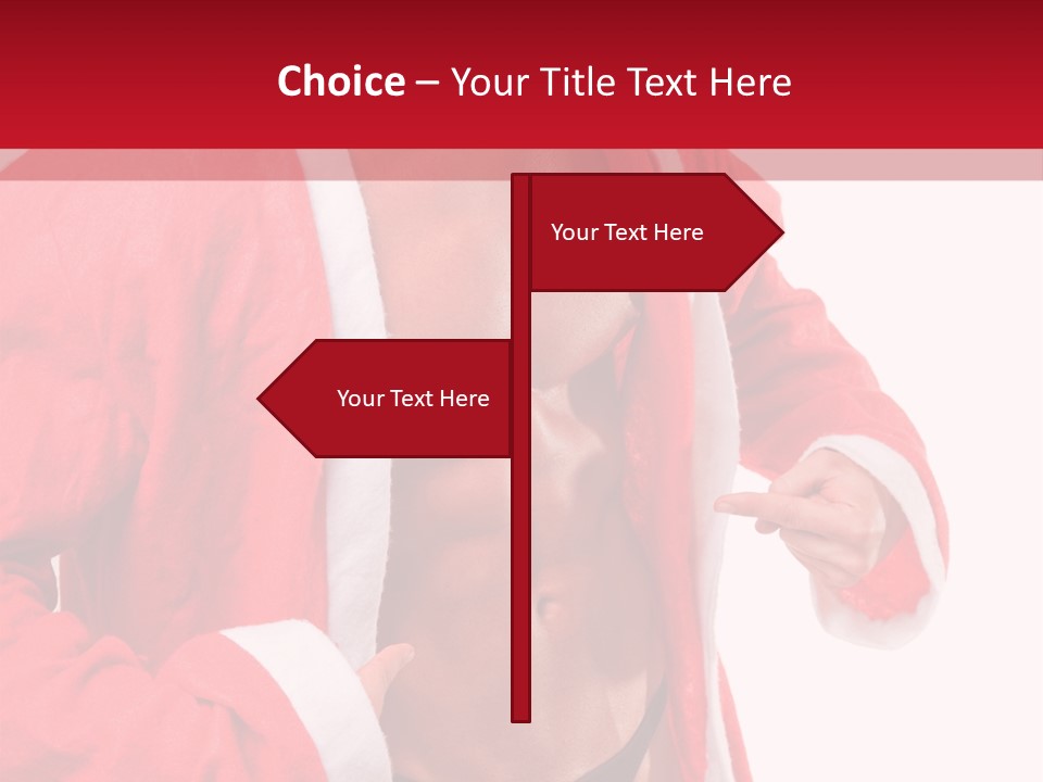 White Fit Claus PowerPoint Template