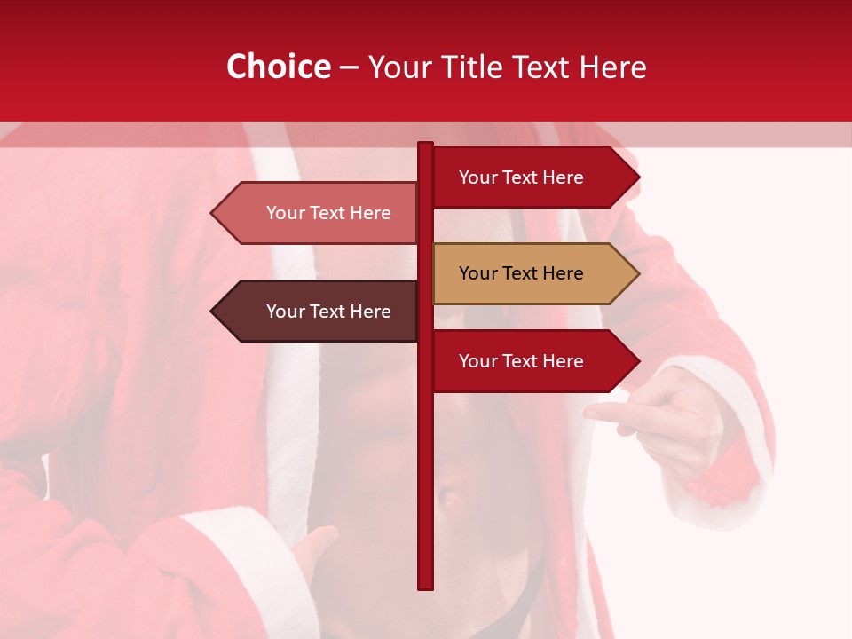 White Fit Claus PowerPoint Template
