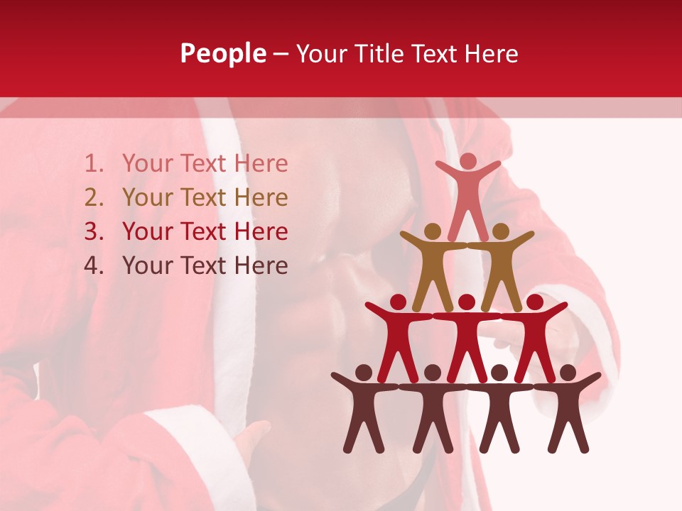 White Fit Claus PowerPoint Template