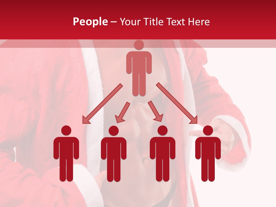 White Fit Claus PowerPoint Template