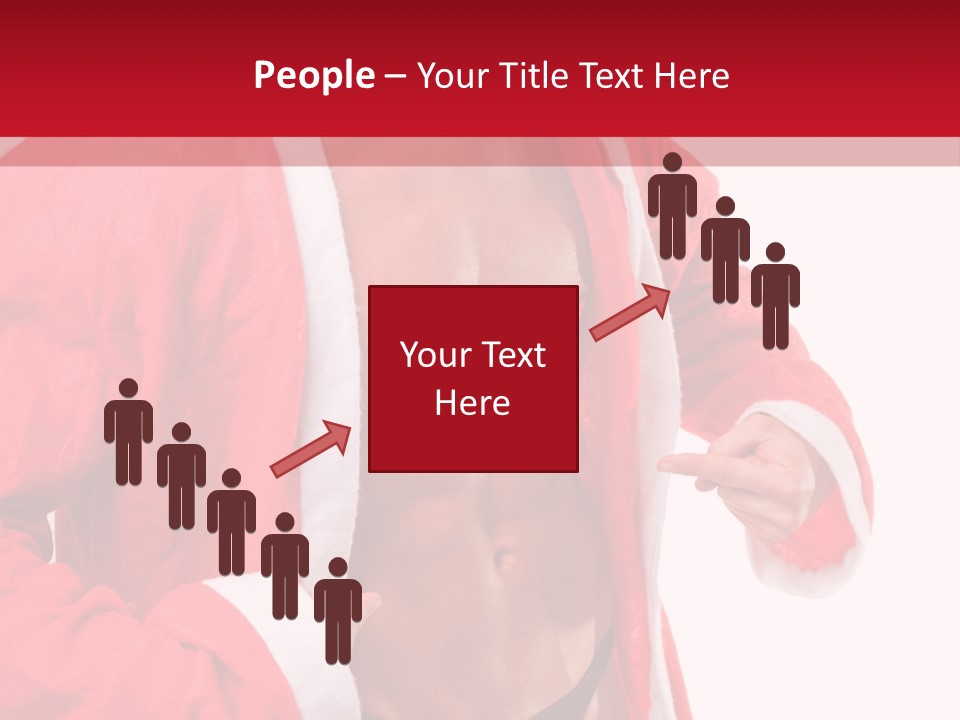 White Fit Claus PowerPoint Template