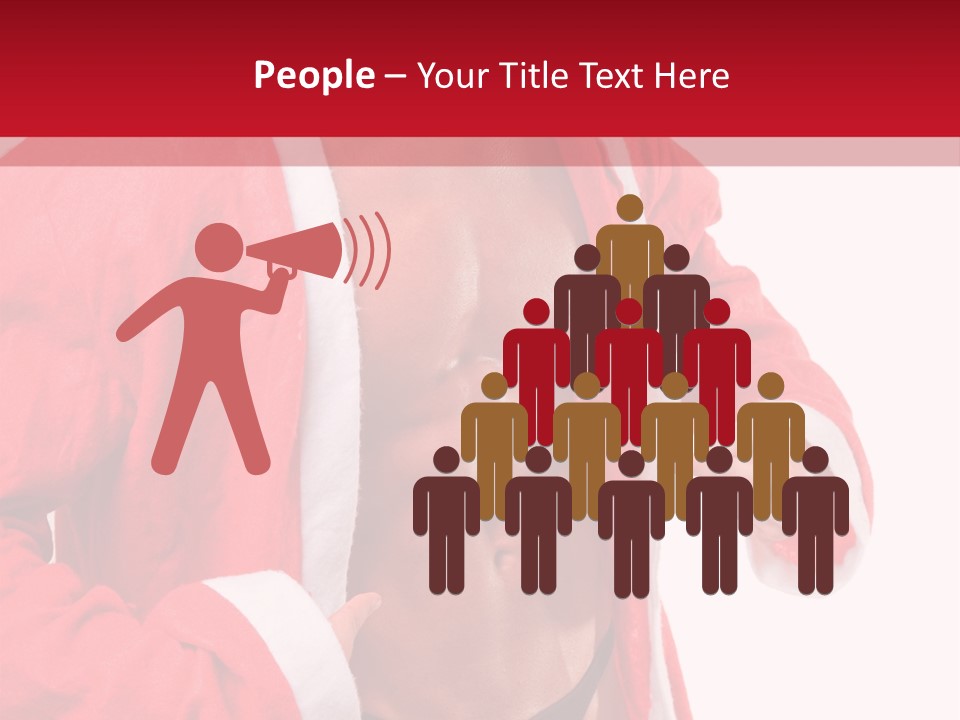 White Fit Claus PowerPoint Template