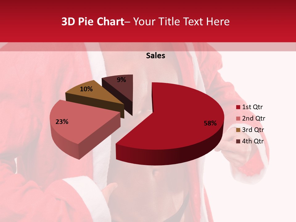 White Fit Claus PowerPoint Template