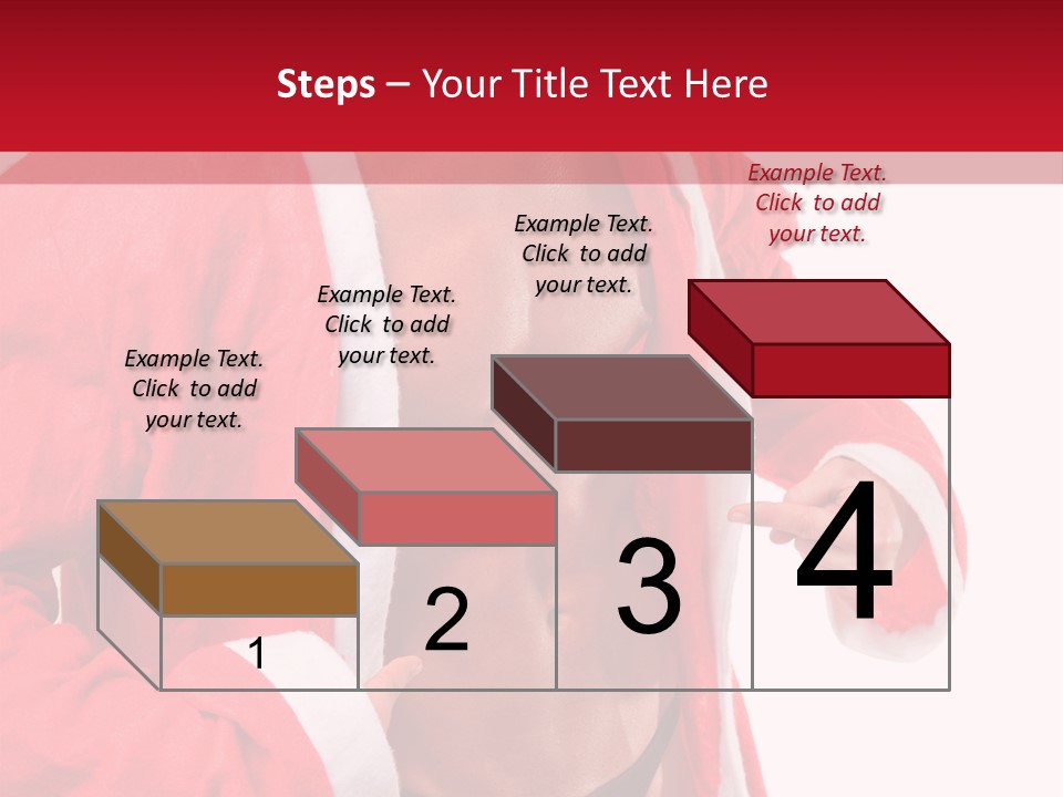 White Fit Claus PowerPoint Template