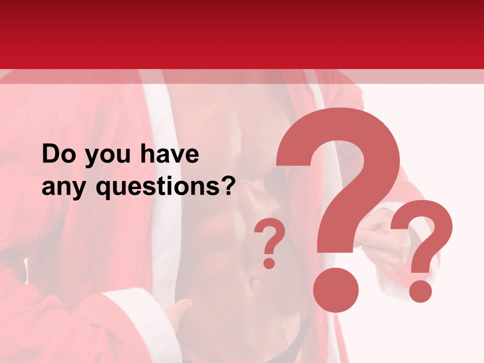 White Fit Claus PowerPoint Template