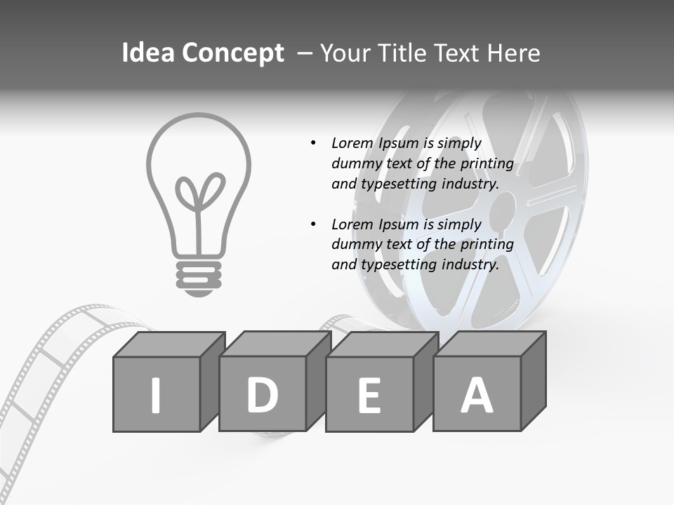 Render White Video PowerPoint Template