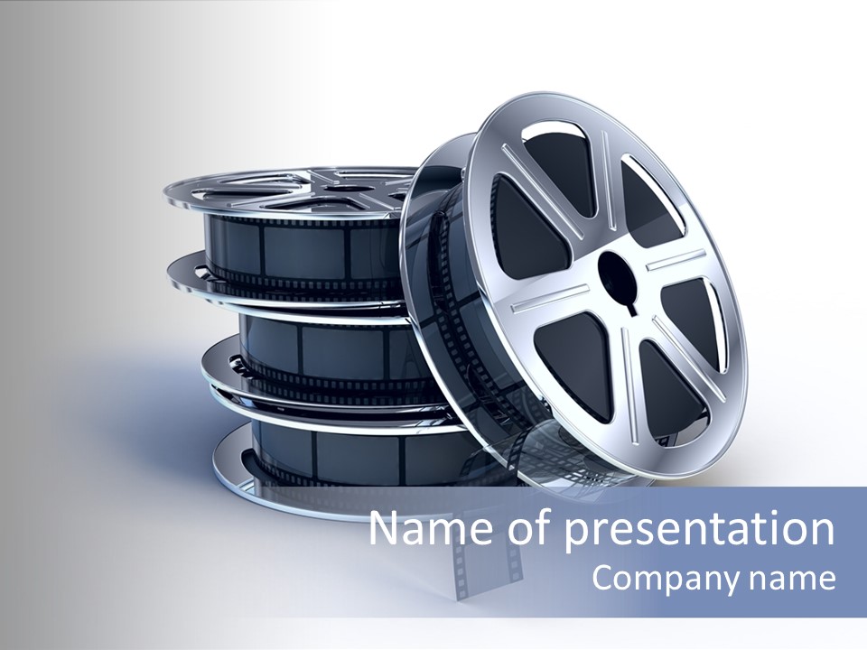 Film Steel Spool PowerPoint Template