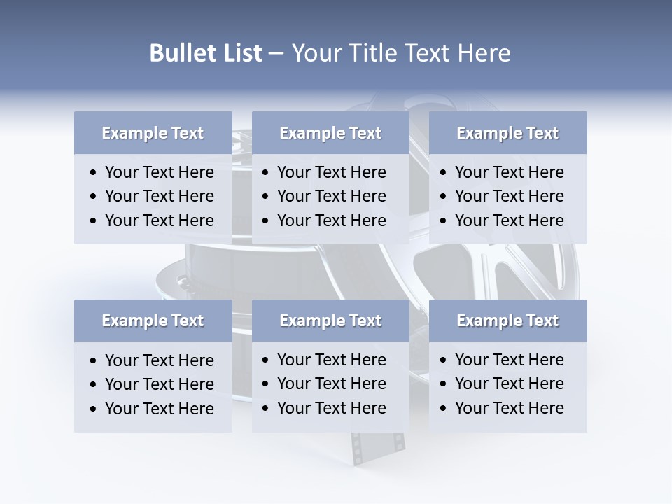 Film Steel Spool PowerPoint Template