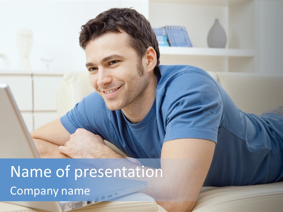 Photo Couch Mail PowerPoint Template