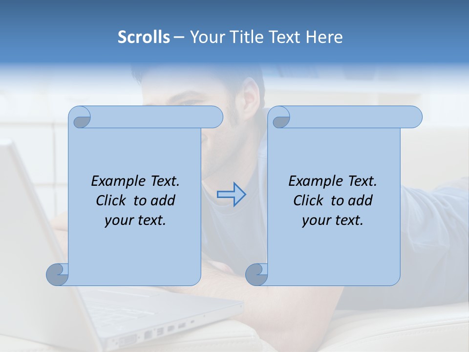 Photo Couch Mail PowerPoint Template