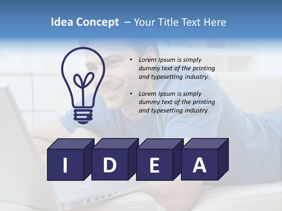 Photo Couch Mail PowerPoint Template