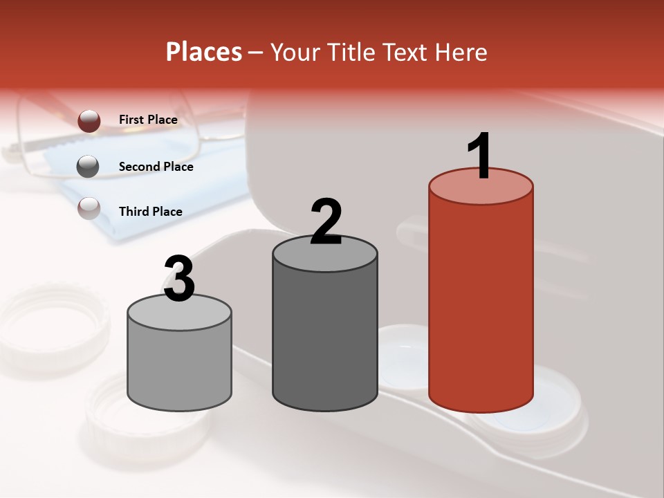 A Pair Of Glasses Sitting Inside Of A Case PowerPoint Template