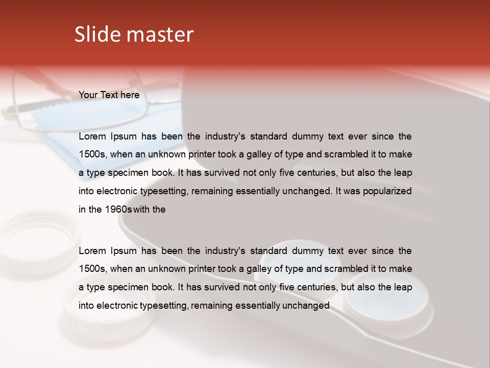 A Pair Of Glasses Sitting Inside Of A Case PowerPoint Template