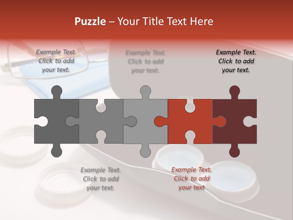 A Pair Of Glasses Sitting Inside Of A Case PowerPoint Template