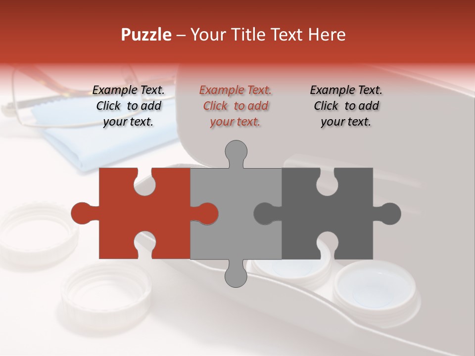 A Pair Of Glasses Sitting Inside Of A Case PowerPoint Template