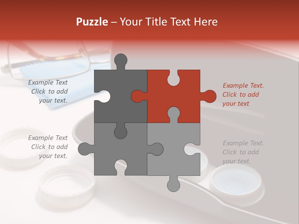 A Pair Of Glasses Sitting Inside Of A Case PowerPoint Template