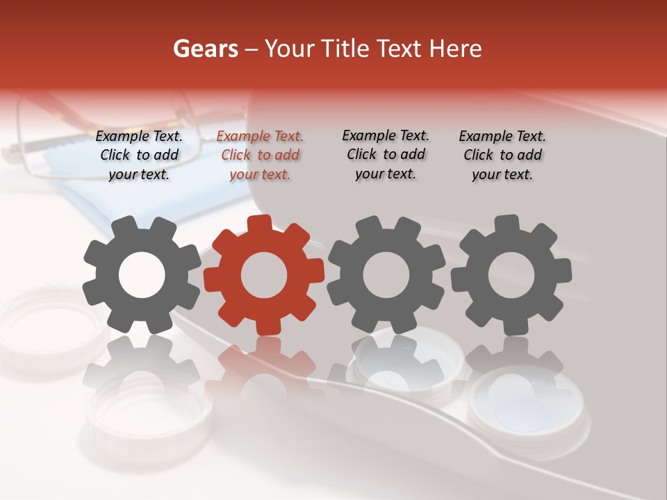 A Pair Of Glasses Sitting Inside Of A Case PowerPoint Template