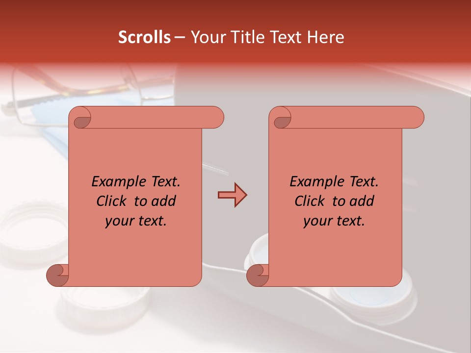 A Pair Of Glasses Sitting Inside Of A Case PowerPoint Template