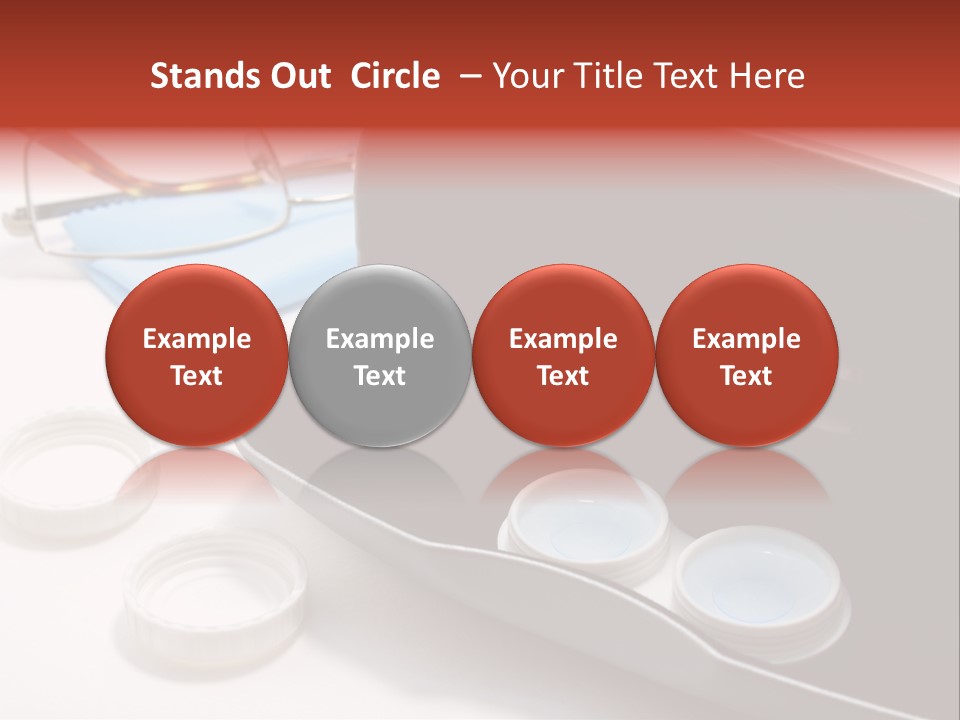 A Pair Of Glasses Sitting Inside Of A Case PowerPoint Template