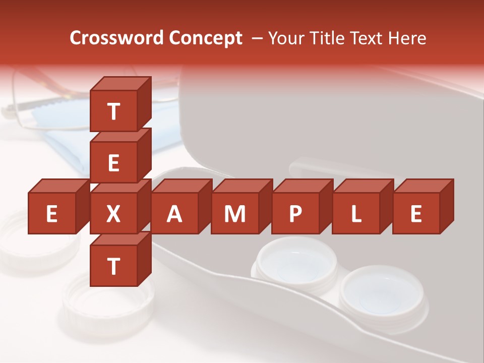 A Pair Of Glasses Sitting Inside Of A Case PowerPoint Template