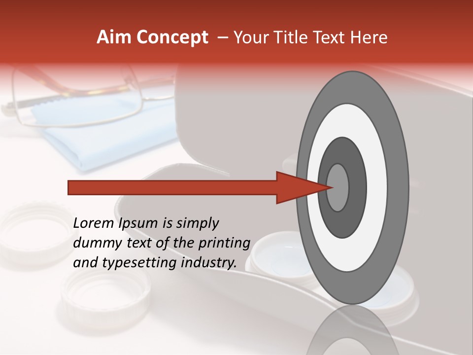 A Pair Of Glasses Sitting Inside Of A Case PowerPoint Template