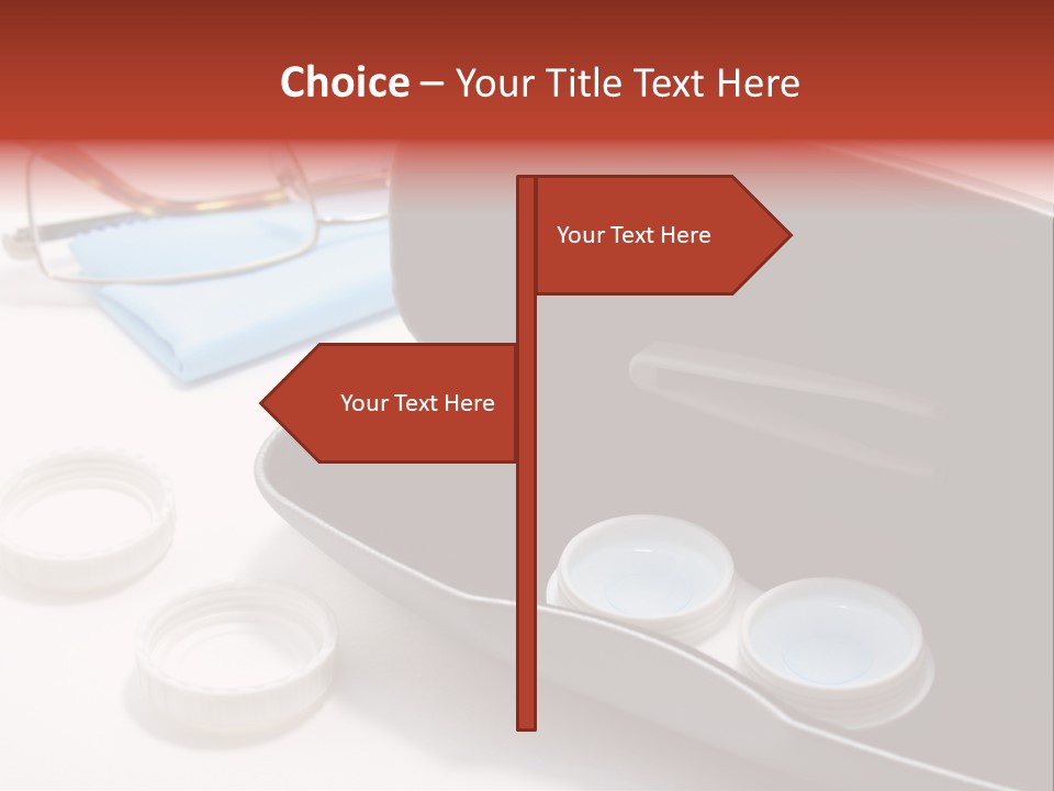 A Pair Of Glasses Sitting Inside Of A Case PowerPoint Template