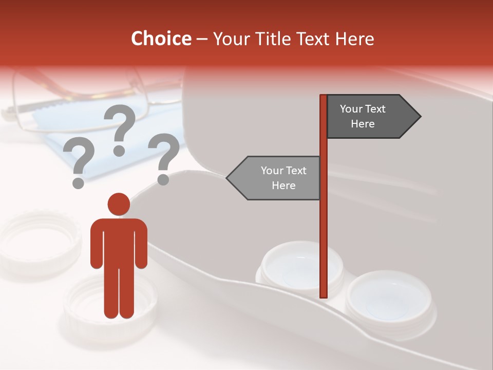 A Pair Of Glasses Sitting Inside Of A Case PowerPoint Template