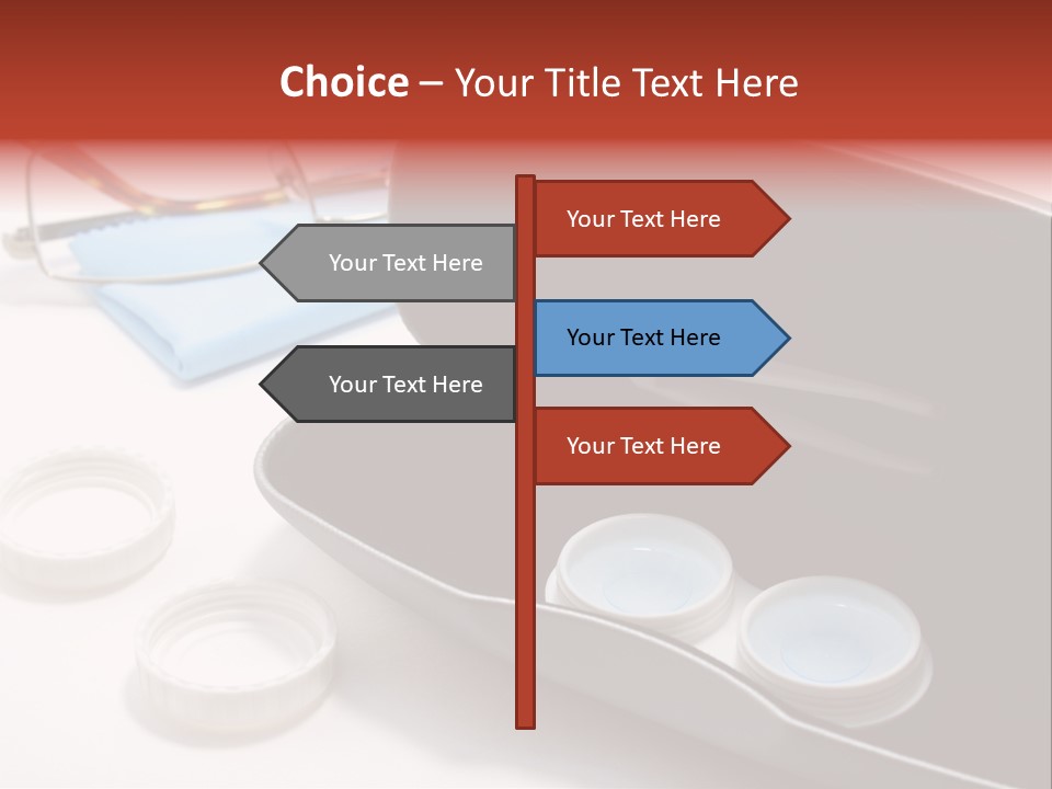 A Pair Of Glasses Sitting Inside Of A Case PowerPoint Template