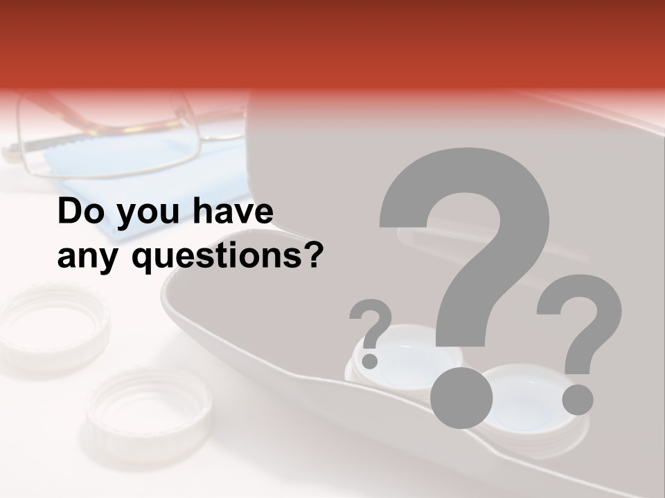 A Pair Of Glasses Sitting Inside Of A Case PowerPoint Template