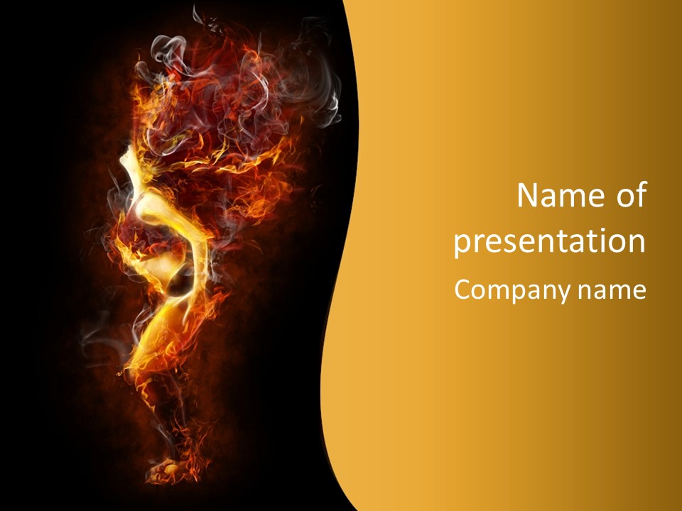 A Fire And Smoke Powerpoint Presentation PowerPoint Template