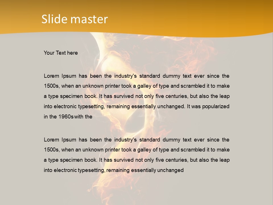 A Fire And Smoke Powerpoint Presentation PowerPoint Template