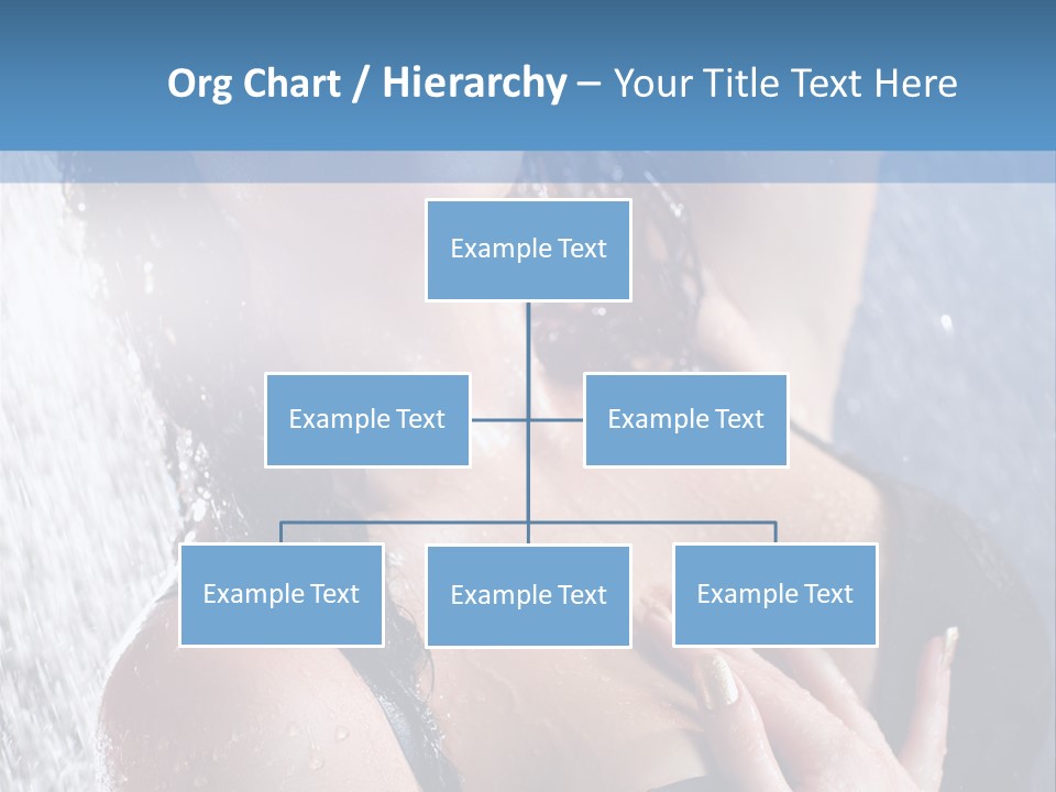 A Woman In A Black Bikini Posing Under A Shower PowerPoint Template