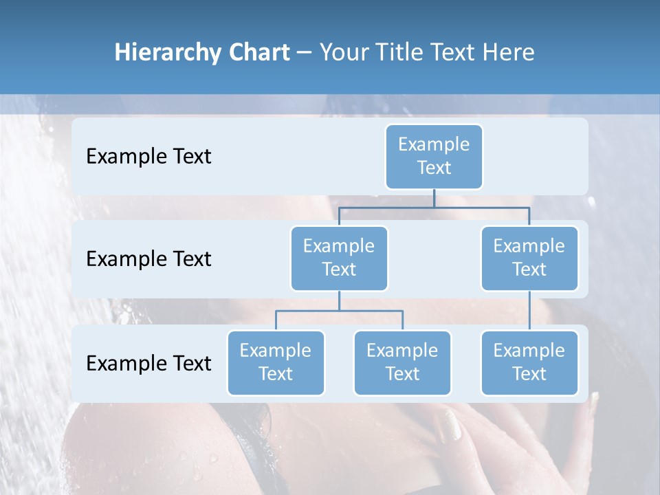 A Woman In A Black Bikini Posing Under A Shower PowerPoint Template