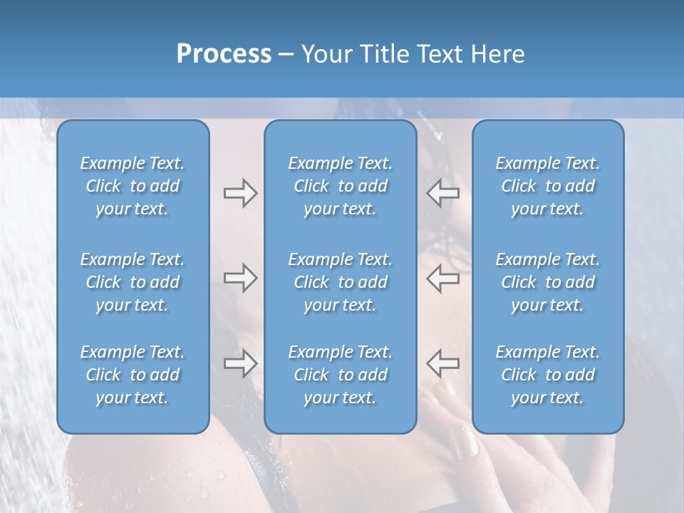 A Woman In A Black Bikini Posing Under A Shower PowerPoint Template