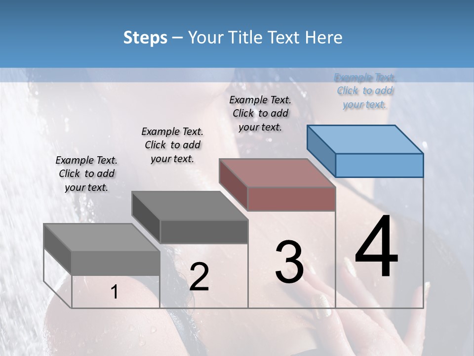 A Woman In A Black Bikini Posing Under A Shower PowerPoint Template