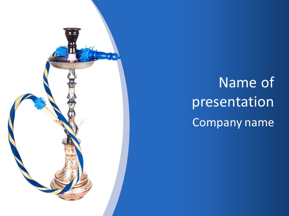 A Hookah With A Rope On Top Of It PowerPoint Template