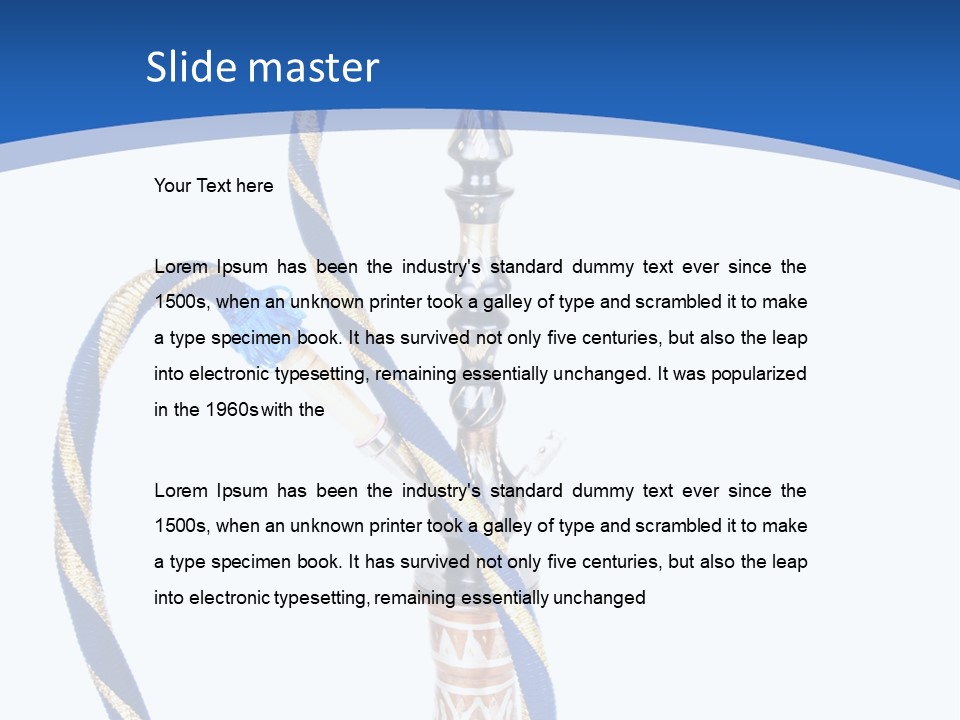 A Hookah With A Rope On Top Of It PowerPoint Template