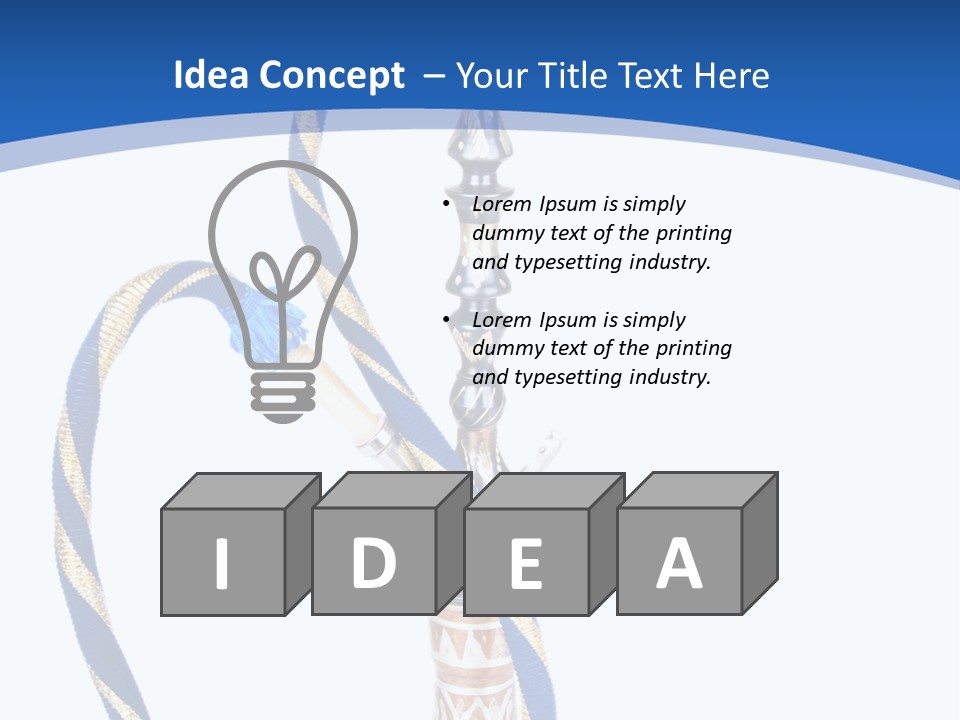 A Hookah With A Rope On Top Of It PowerPoint Template