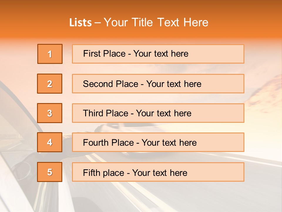 Highway Vacation Nature PowerPoint Template