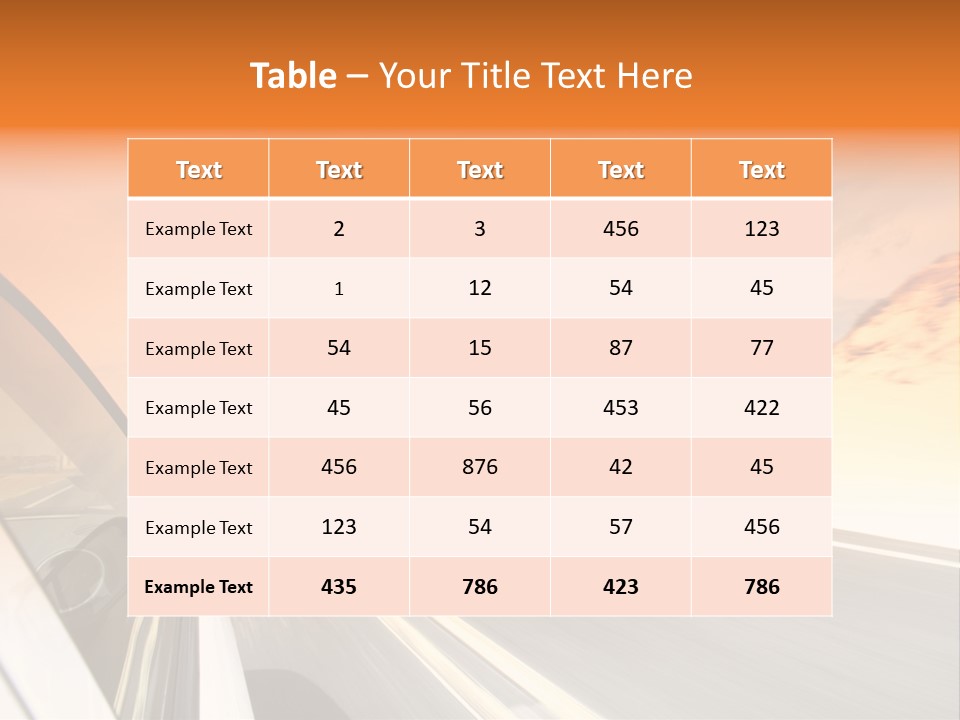 Highway Vacation Nature PowerPoint Template