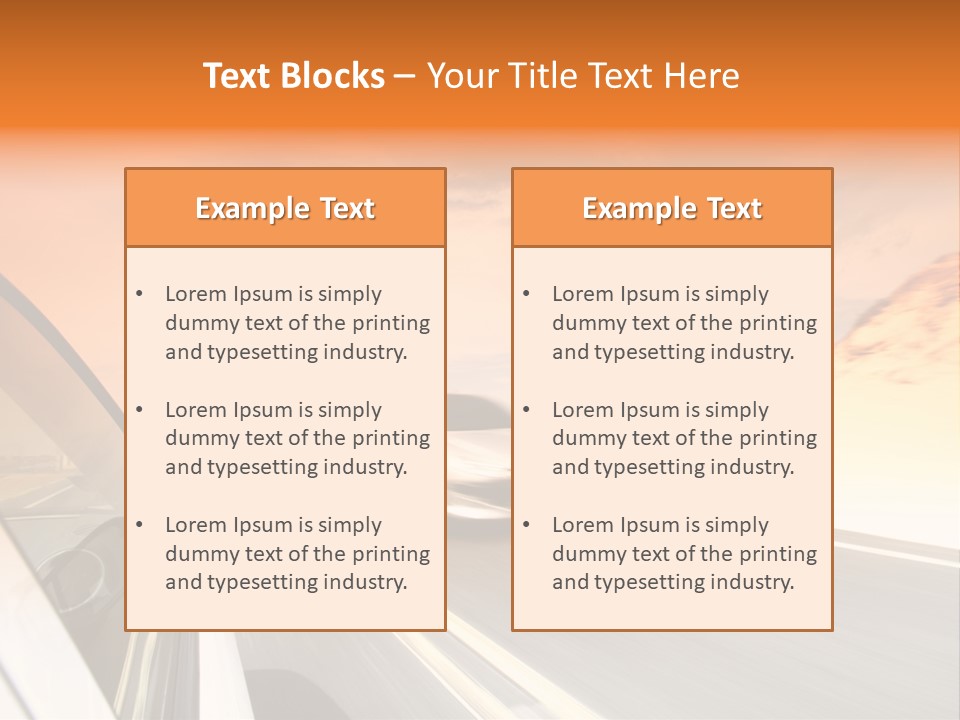 Highway Vacation Nature PowerPoint Template
